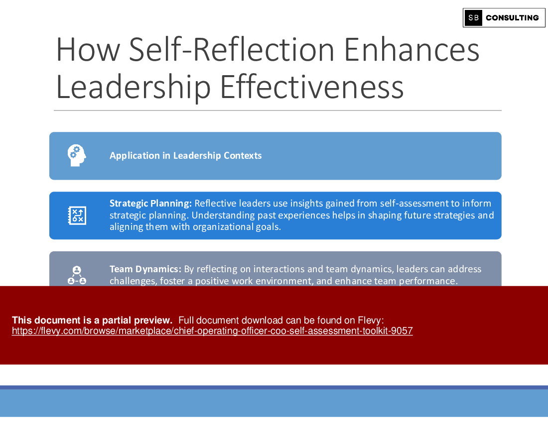 Chief Operating Officer (COO) Self-Assessment Toolkit (794-slide PPT PowerPoint presentation (PPTX)) Preview Image