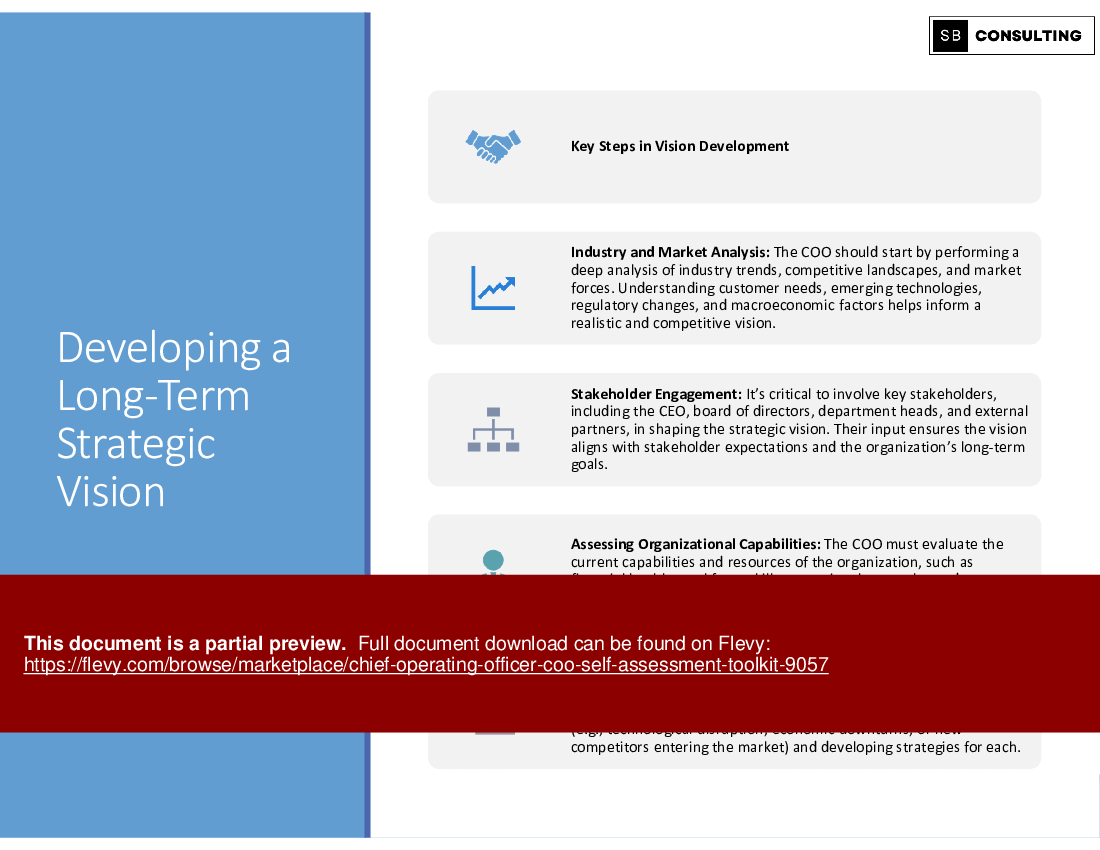 Chief Operating Officer (COO) Self-Assessment Toolkit (794-slide PPT PowerPoint presentation (PPTX)) Preview Image