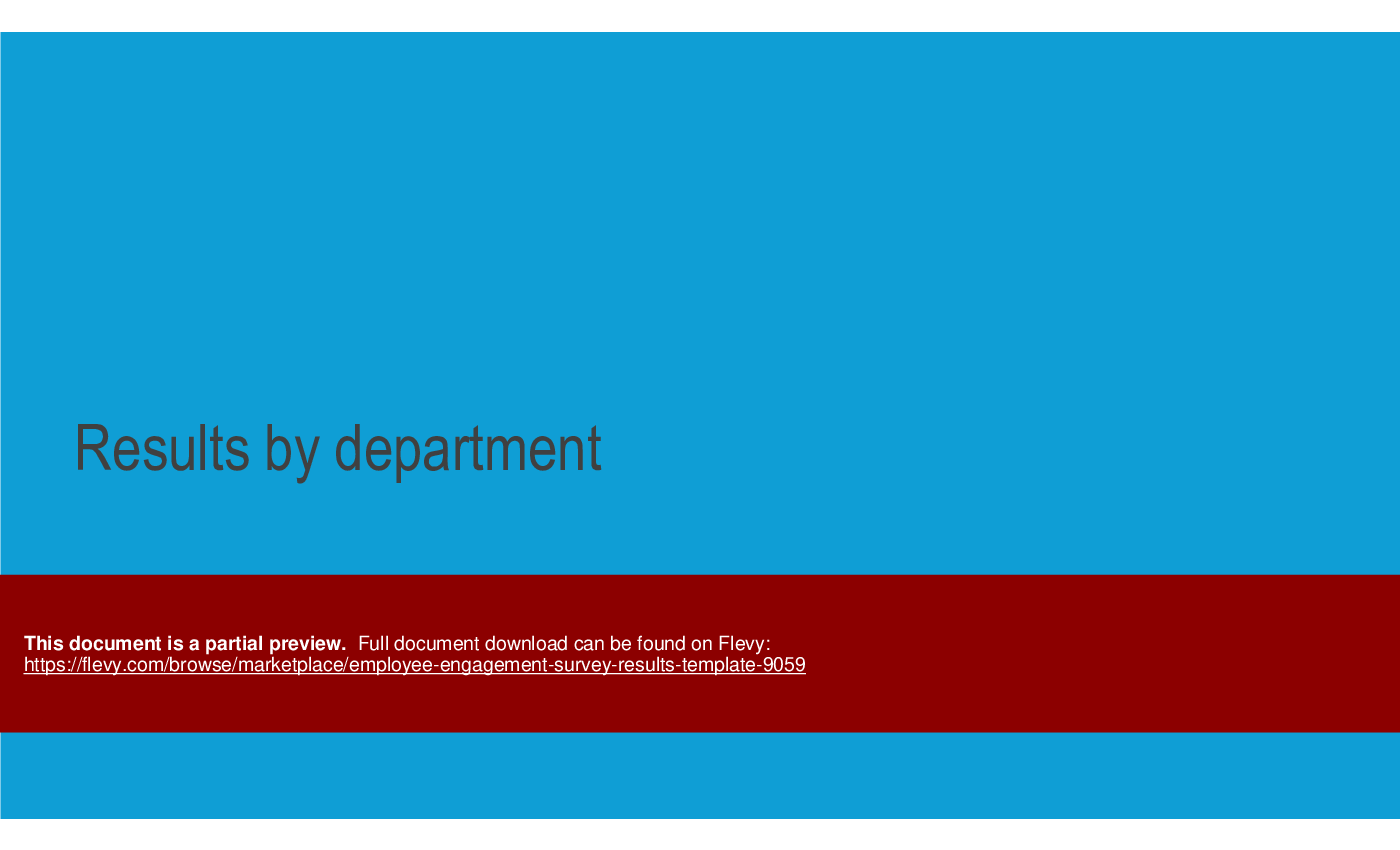 Employee Engagement Survey Results Template (21-slide PPT PowerPoint presentation (PPTX)) Preview Image