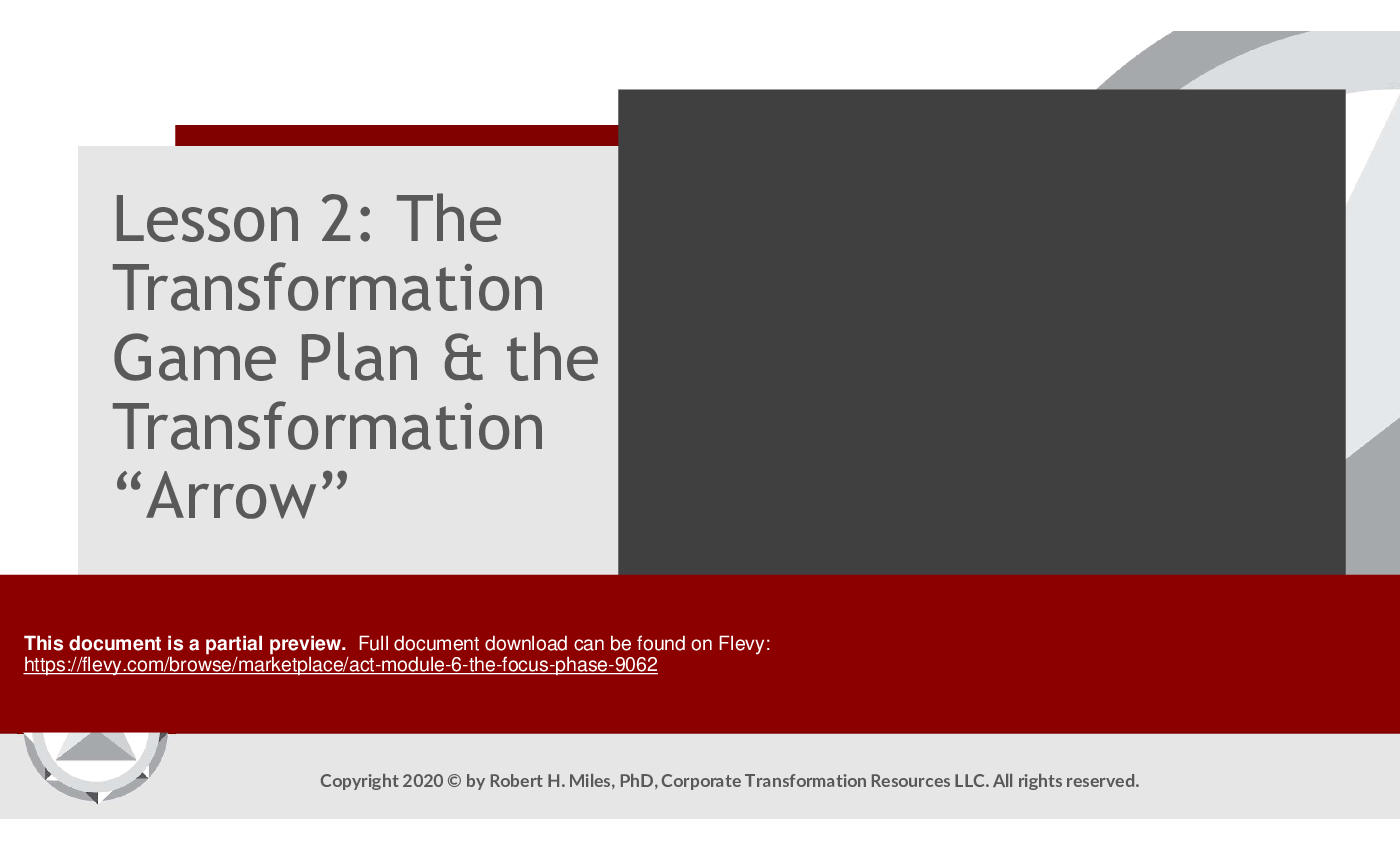 ACT Module 6: The Focus Phase (140-slide PPT PowerPoint presentation (PPTX)) Preview Image