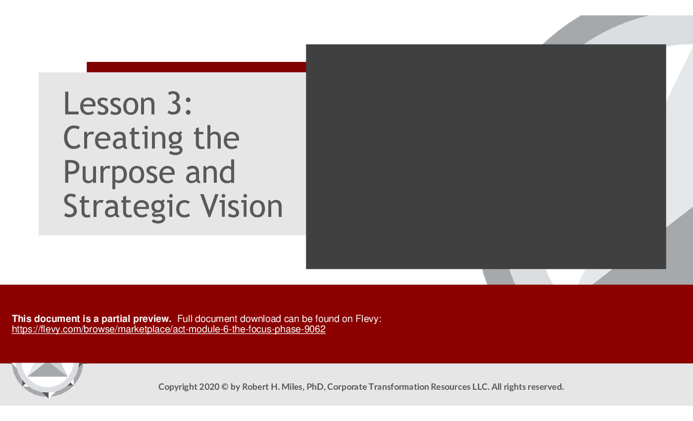 ACT Module 6: The Focus Phase (140-slide PPT PowerPoint presentation (PPTX)) Preview Image