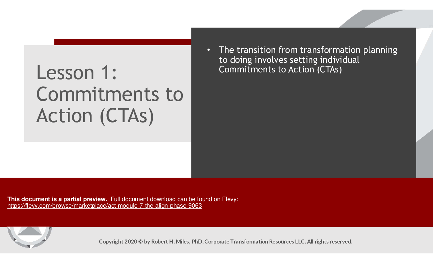 ACT Module 7: The Align Phase (110-slide PPT PowerPoint presentation (PPTX)) Preview Image