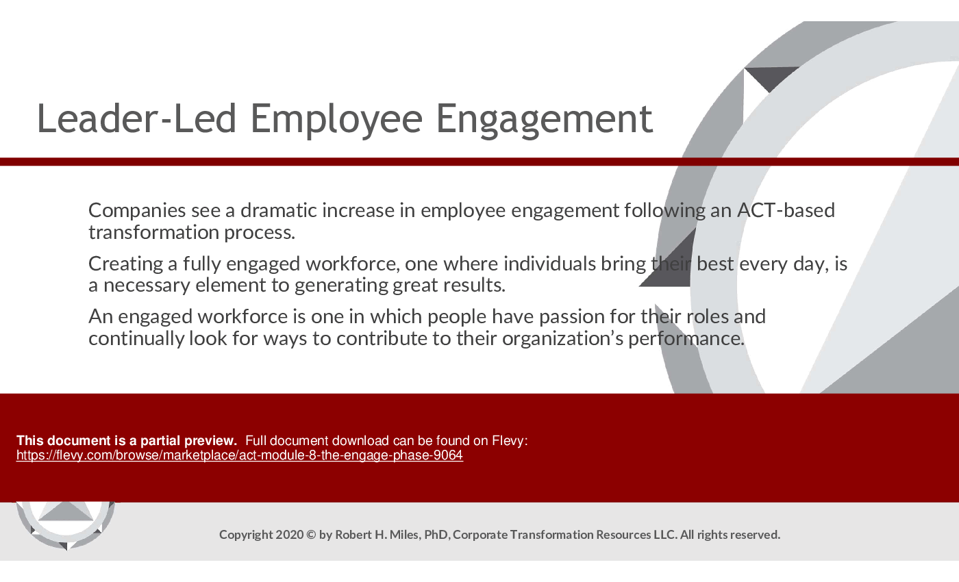 ACT Module 8: The Engage Phase (87-slide PPT PowerPoint presentation (PPTX)) Preview Image