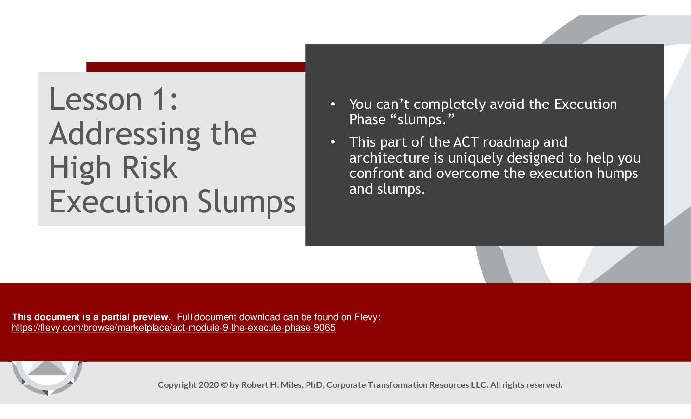 ACT Module 9: The Execute Phase (94-slide PPT PowerPoint presentation (PPTX)) Preview Image