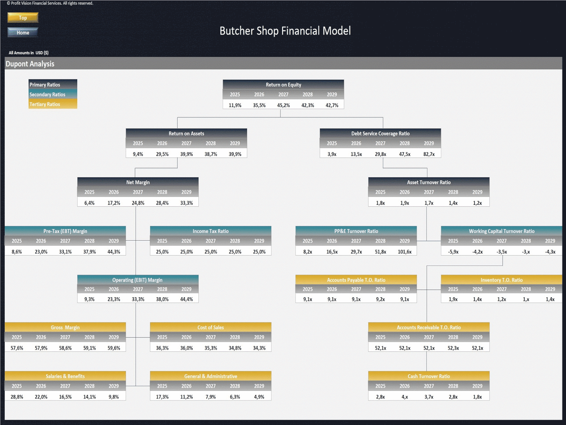 Butcher Shop – 5 Year Financial Model (Excel template (XLSX)) Preview Image