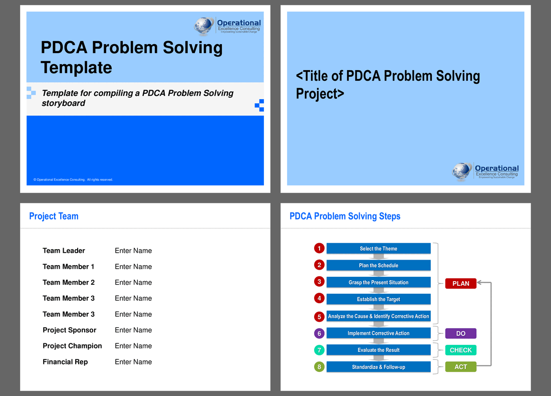 PDCA Problem Solving Project Template