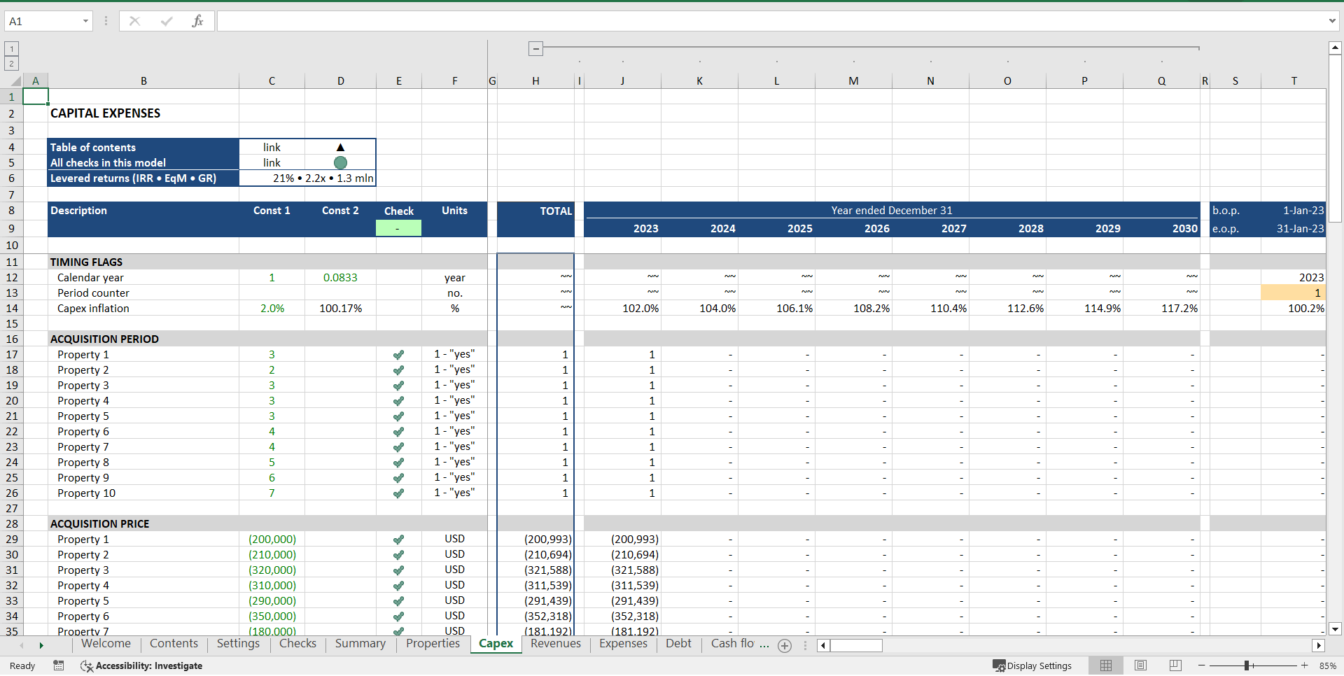 Short-term Rental (Airbnb) Financial Model (Excel template (XLSX)) Preview Image