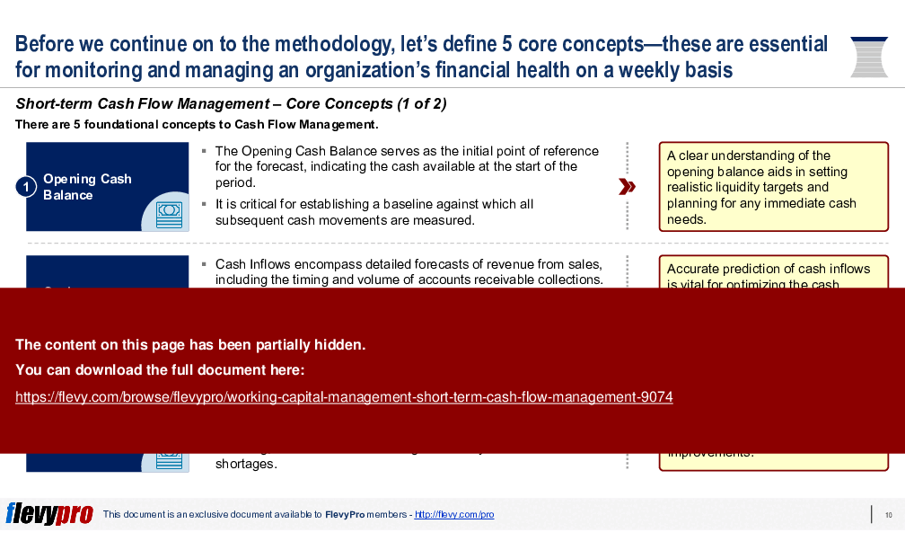 Working Capital Management: Short-term Cash Flow Management (27-slide PPT PowerPoint presentation (PPTX)) Preview Image