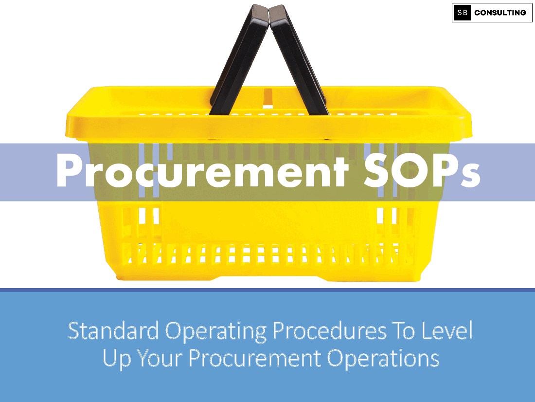 Procurement SOPs