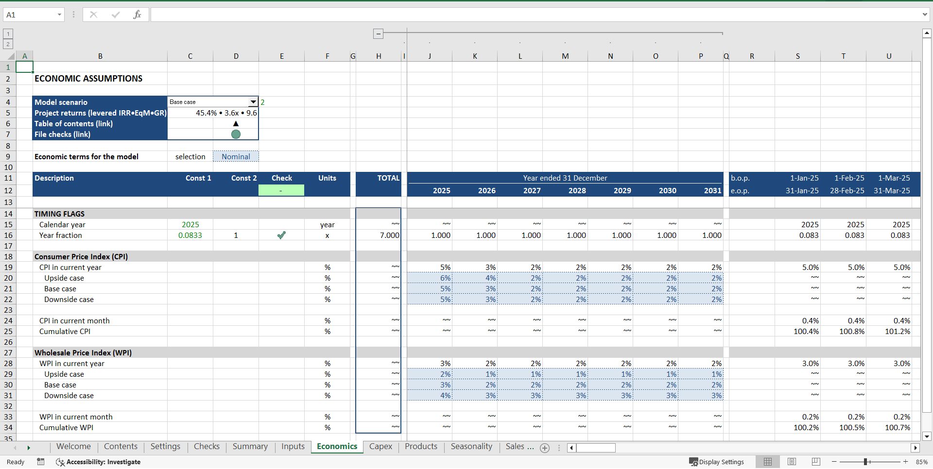 Startup Financial Model with Scenarios (Excel template (XLSX)) Preview Image