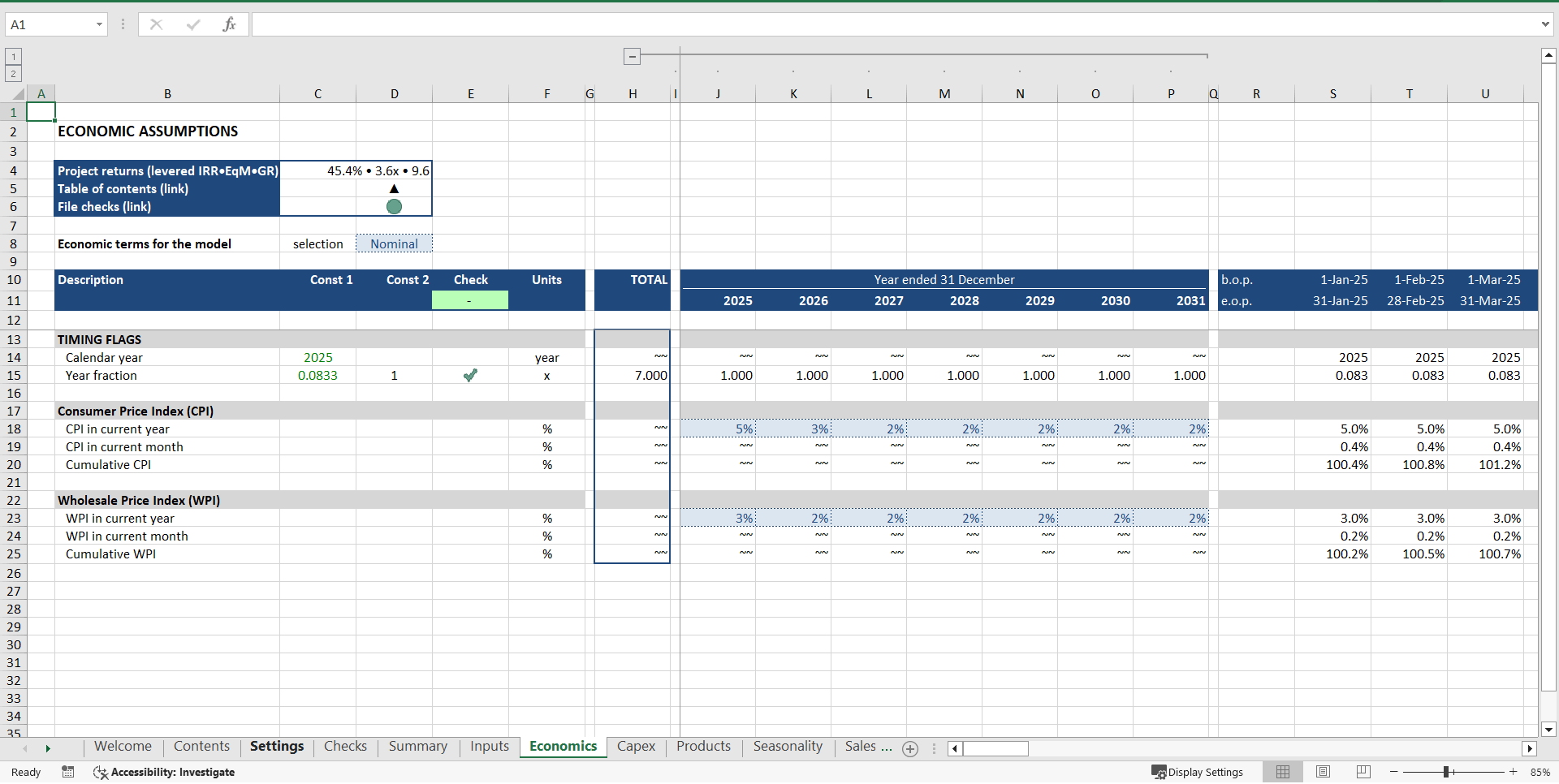 Startup Financial Model (Excel template (XLSX)) Preview Image