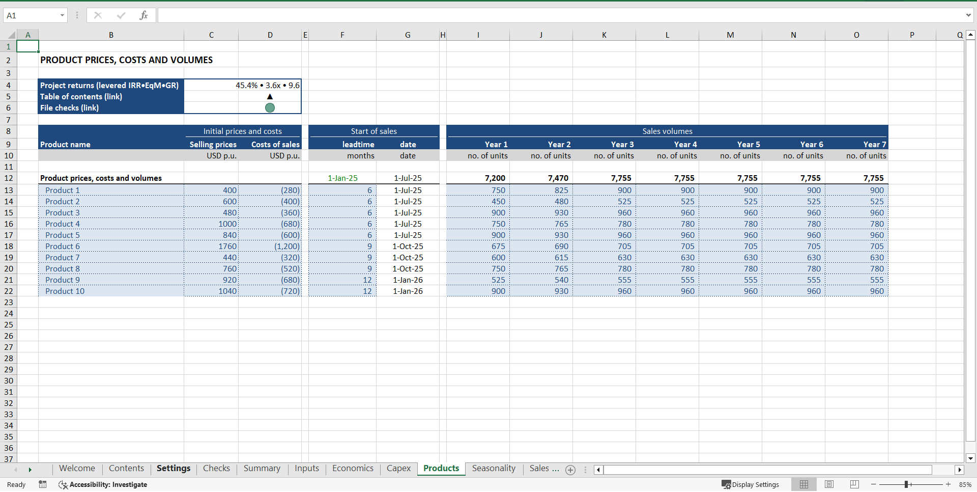 Startup Financial Model (Excel template (XLSX)) Preview Image