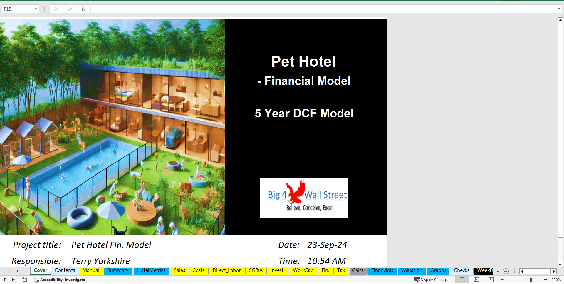 Pet Hotel 5-Year Financial & DCF Model