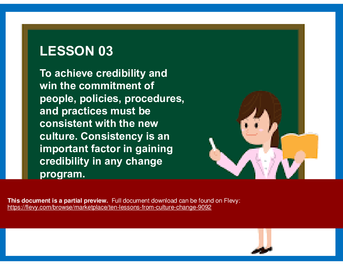 Ten Lessons from Culture Change (12-slide PPT PowerPoint presentation (PPT)) Preview Image