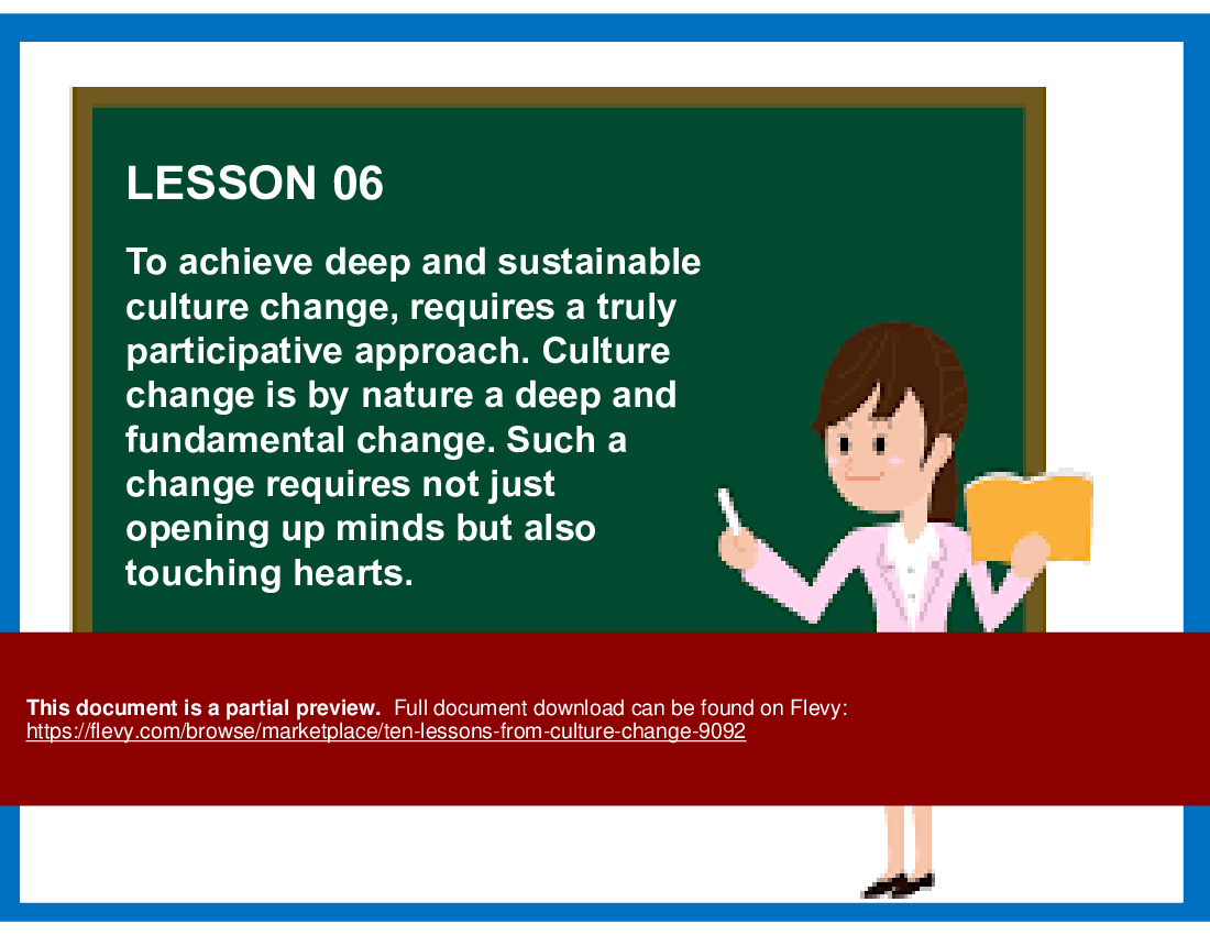 Ten Lessons from Culture Change (12-slide PPT PowerPoint presentation (PPT)) Preview Image