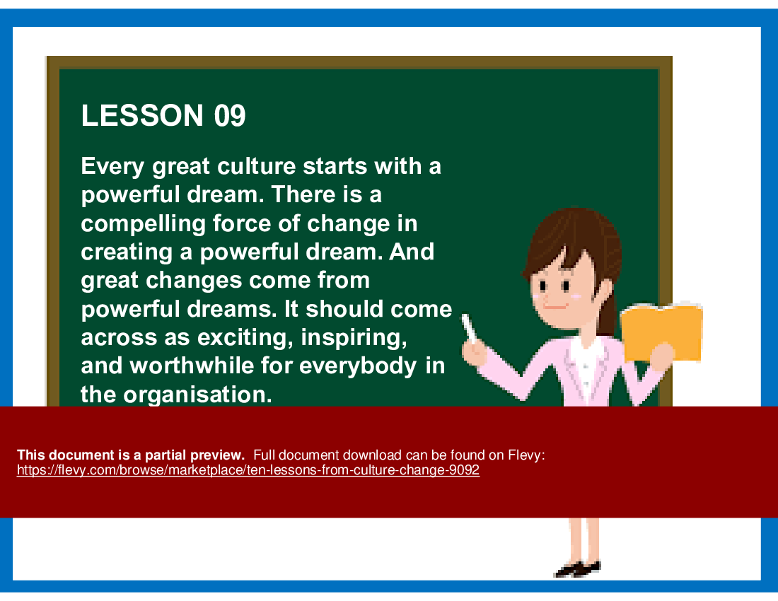 Ten Lessons from Culture Change (12-slide PPT PowerPoint presentation (PPT)) Preview Image