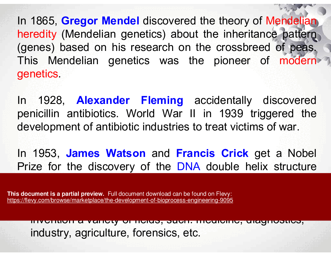 The Development of Bioprocess Engineering (37-slide PPT PowerPoint presentation (PPTX)) Preview Image