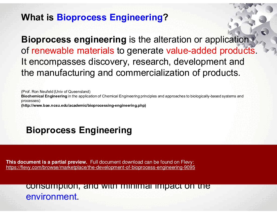 The Development of Bioprocess Engineering (37-slide PPT PowerPoint presentation (PPTX)) Preview Image