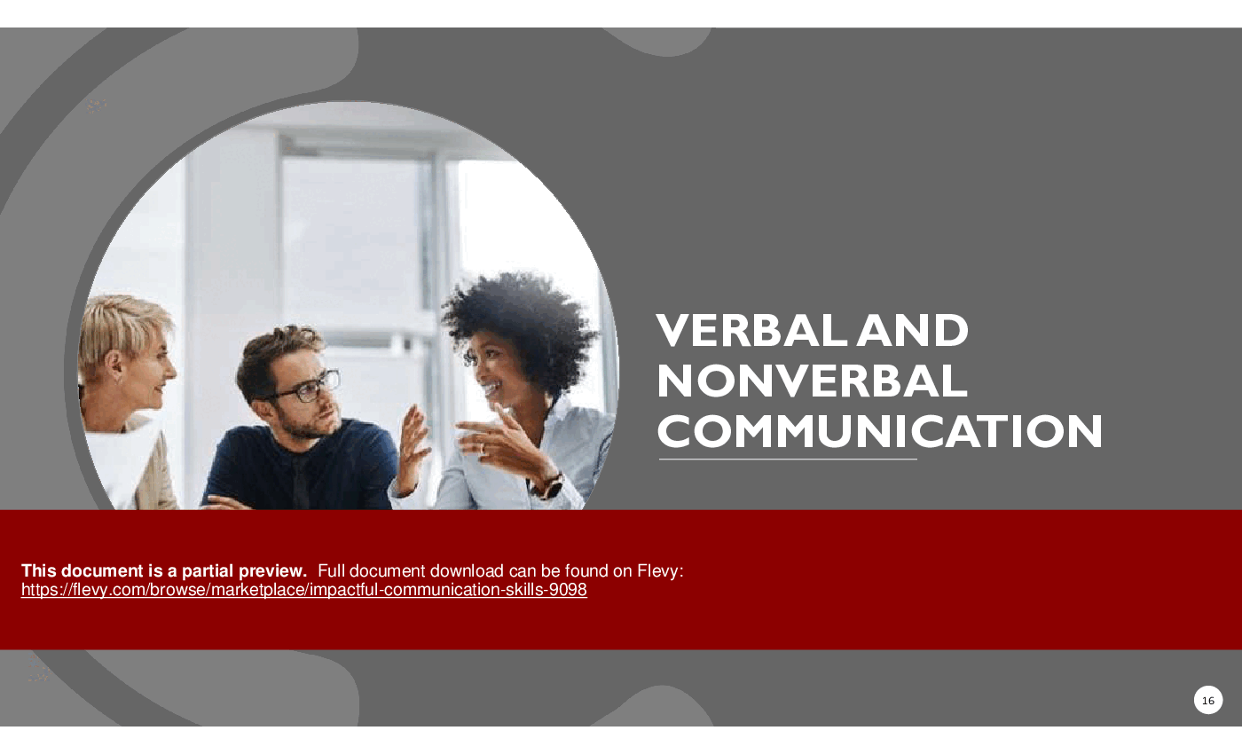 Impactful Communication  Skills (62-slide PPT PowerPoint presentation (PPTX)) Preview Image