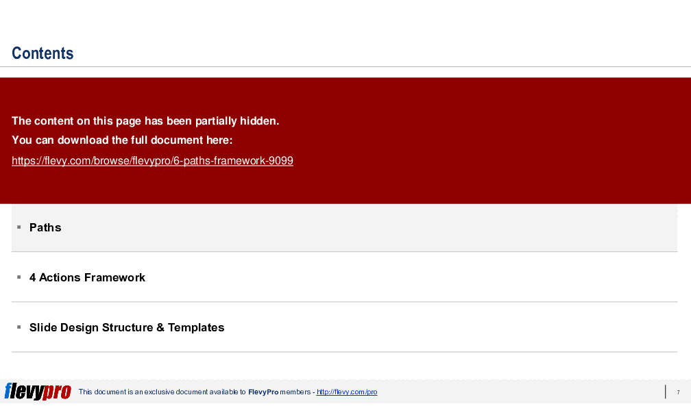 6 Paths Framework (29-slide PPT PowerPoint presentation (PPTX)) Preview Image