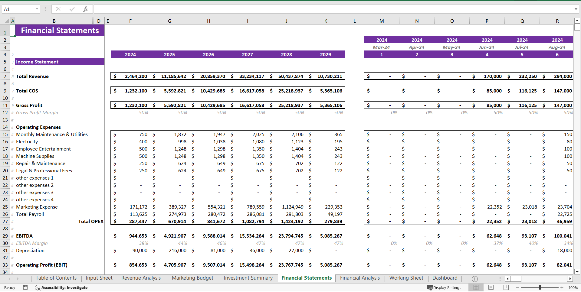 Vitamin Subscription Excel Financial Model Template (Excel template (XLSX)) Preview Image