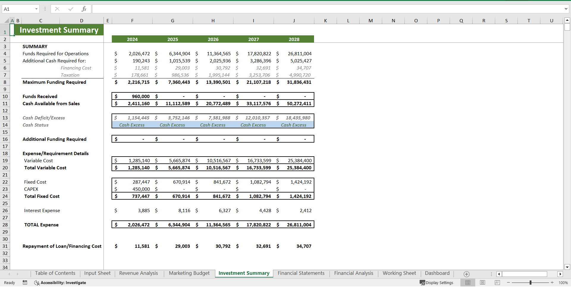 Fitness Subscription Excel Financial Model Template (Excel template (XLSX)) Preview Image