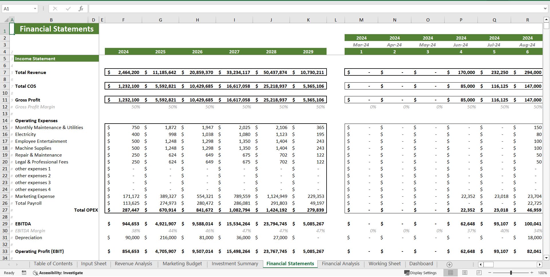 Fitness Subscription Excel Financial Model Template (Excel template (XLSX)) Preview Image