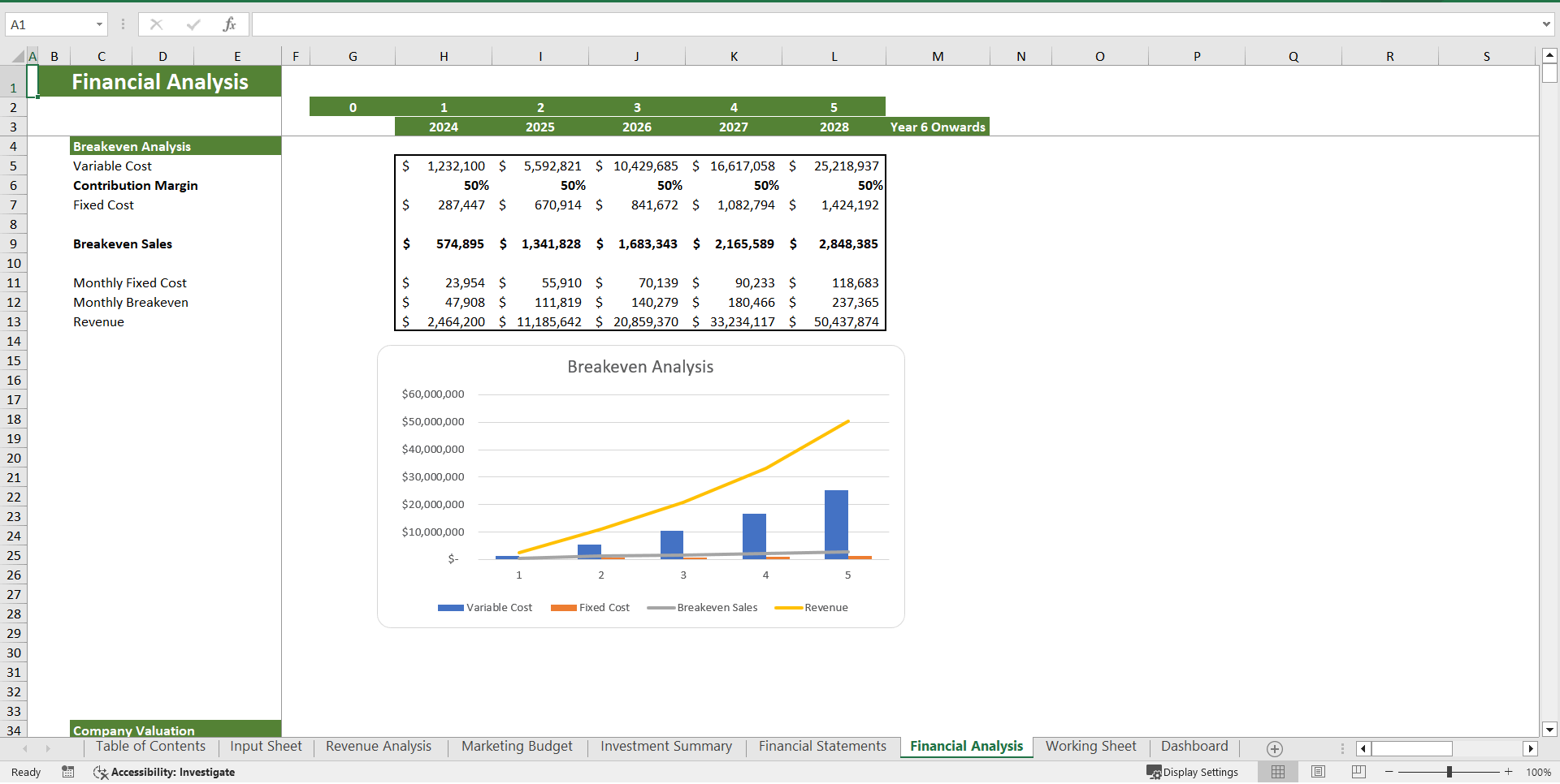 Fitness Subscription Excel Financial Model Template (Excel template (XLSX)) Preview Image