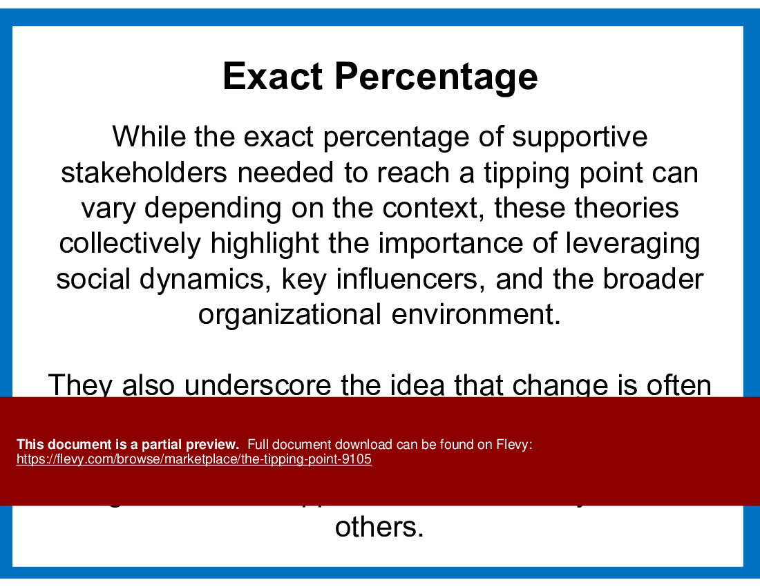 The Tipping Point (14-slide PPT PowerPoint presentation (PPT)) Preview Image