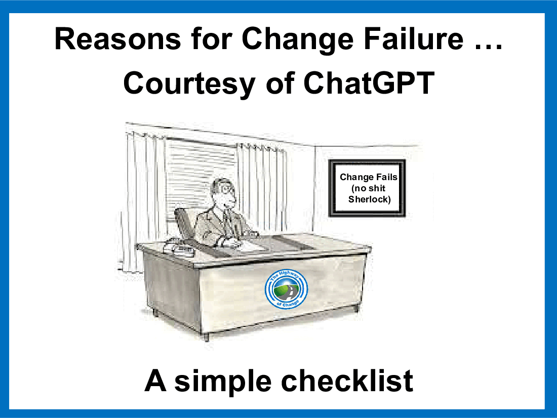 Main Reasons for Change Failure According to ChatGPT (13-slide PPT PowerPoint presentation (PPT)) Preview Image