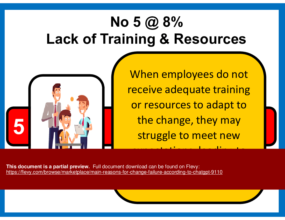 Main Reasons for Change Failure According to ChatGPT (13-slide PPT PowerPoint presentation (PPT)) Preview Image