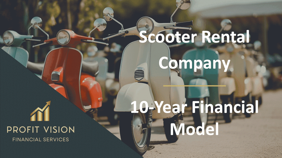 Scooter Rental Company – 10 Year Financial Model (Excel template (XLSX)) Preview Image