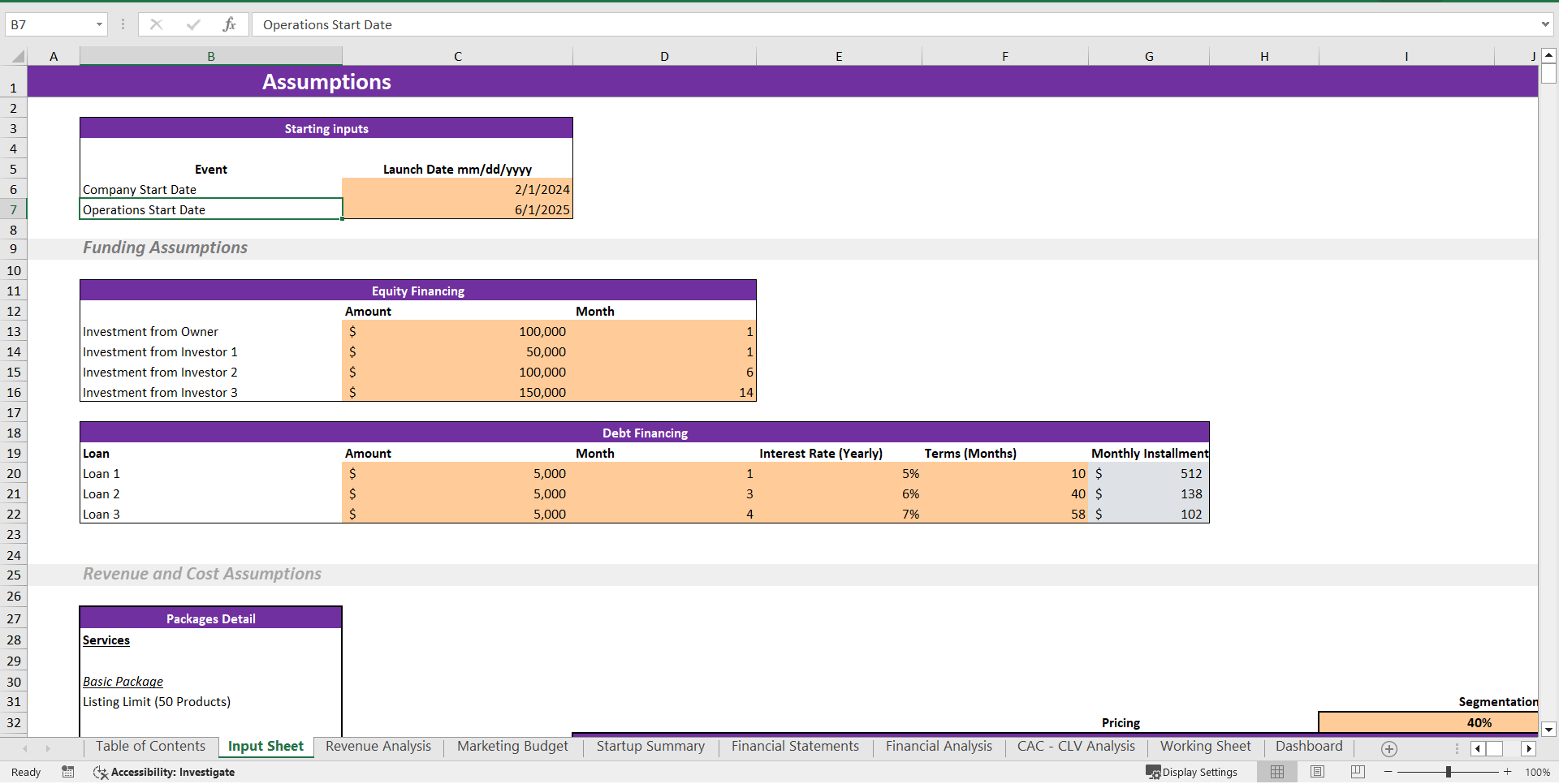 Toys Marketplace Excel Financial Model (Excel template (XLSX)) Preview Image