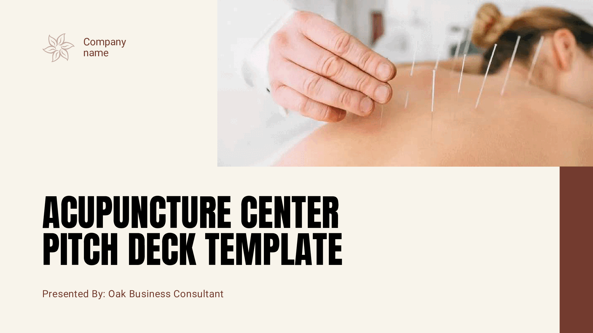 Acupuncture Center Pitch Deck Template (34-page PDF document) Preview Image