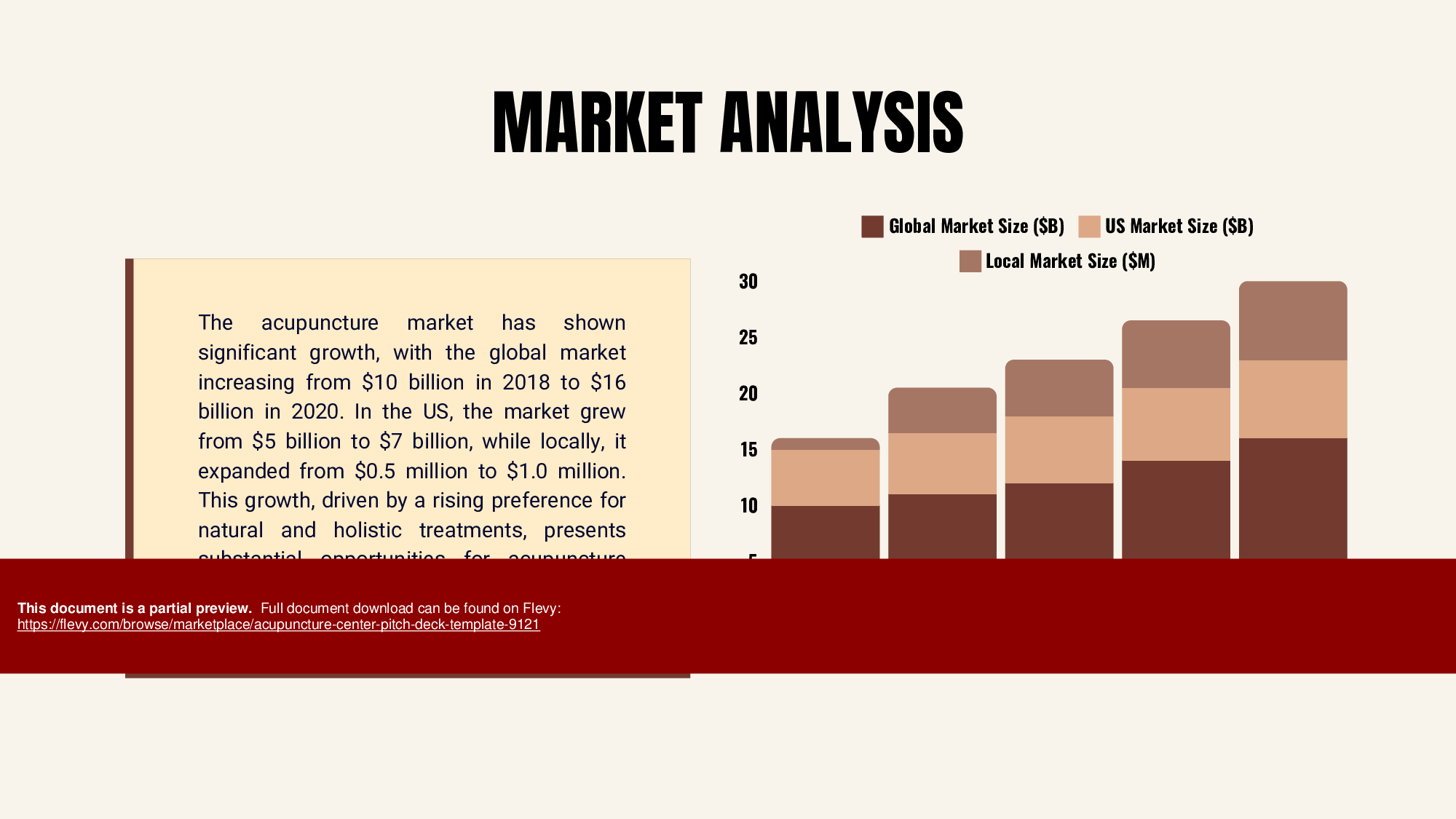 Acupuncture Center Pitch Deck Template (34-page PDF document) Preview Image