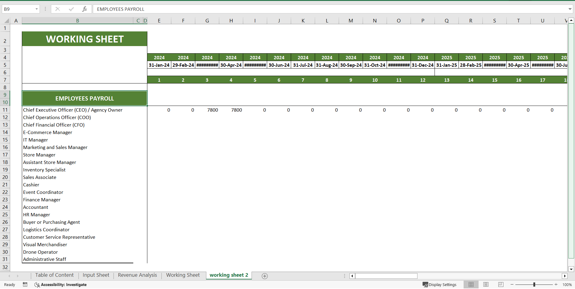 Hobby Town Franchise Financial Model (Excel template (XLSX)) Preview Image