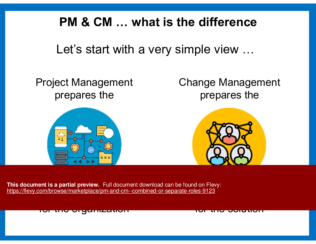 PM & CM - Combined or Separate Roles (18-slide PPT PowerPoint presentation (PPT)) Preview Image