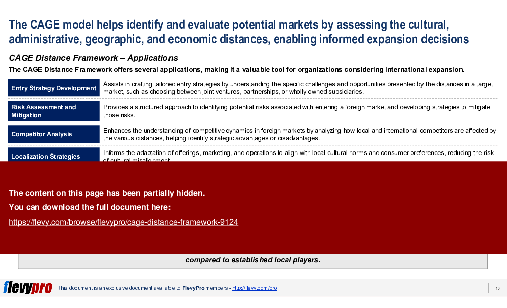 CAGE Distance Framework (32-slide PPT PowerPoint presentation (PPTX)) Preview Image