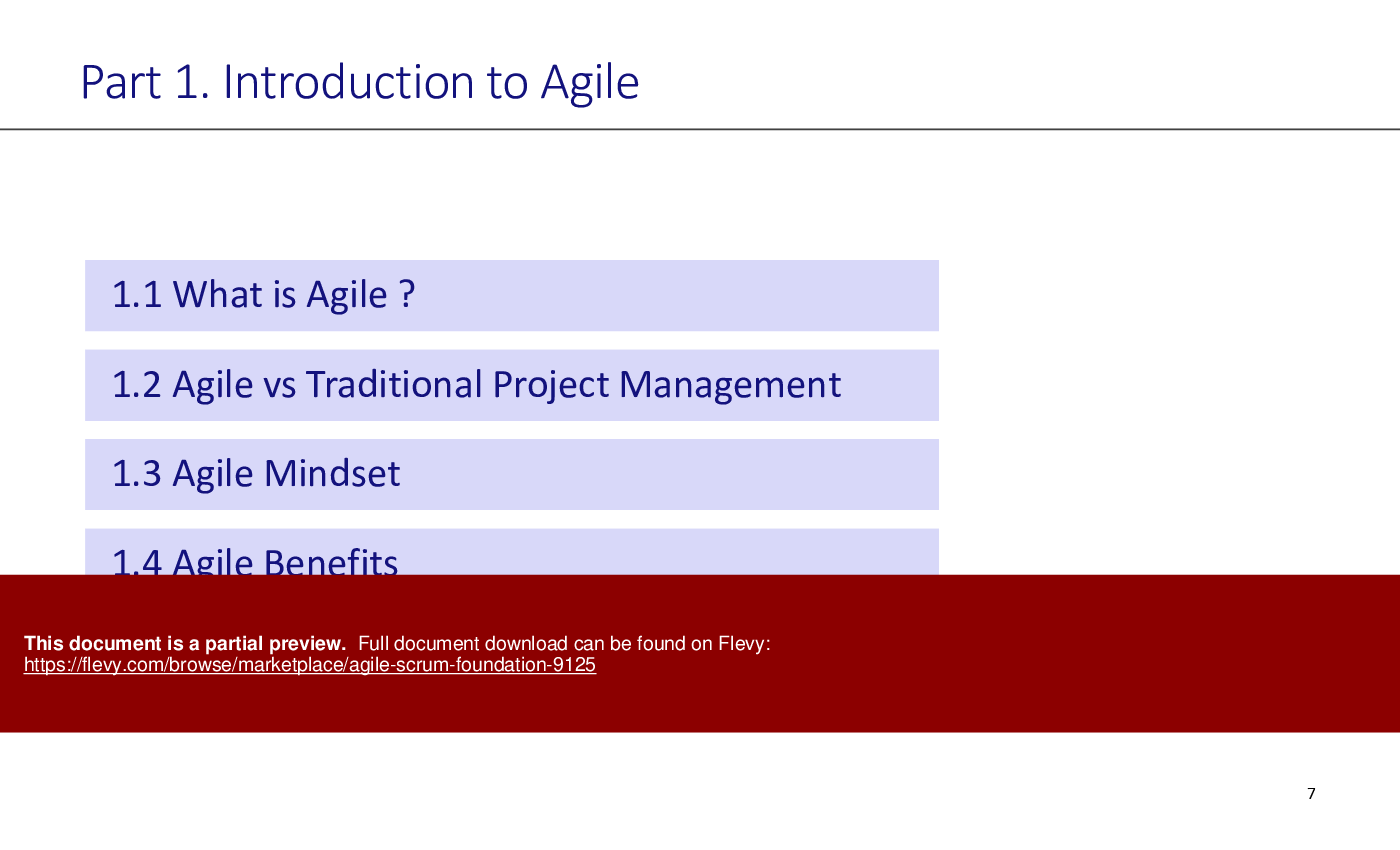 Agile Scrum Foundation (67-slide PPT PowerPoint presentation (PPTX)) Preview Image