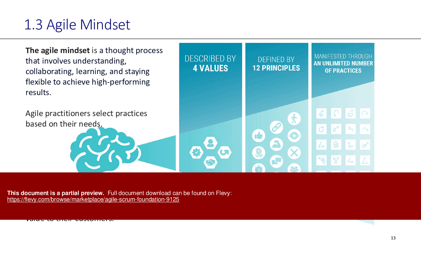 Agile Scrum Foundation (67-slide PPT PowerPoint presentation (PPTX)) Preview Image