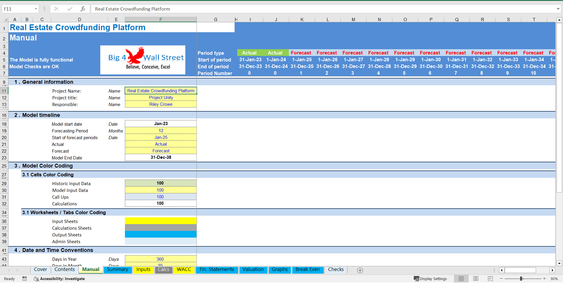 Real Estate Crowdfunding Platform (DCF & Valuation Model) (Excel template (XLSX)) Preview Image