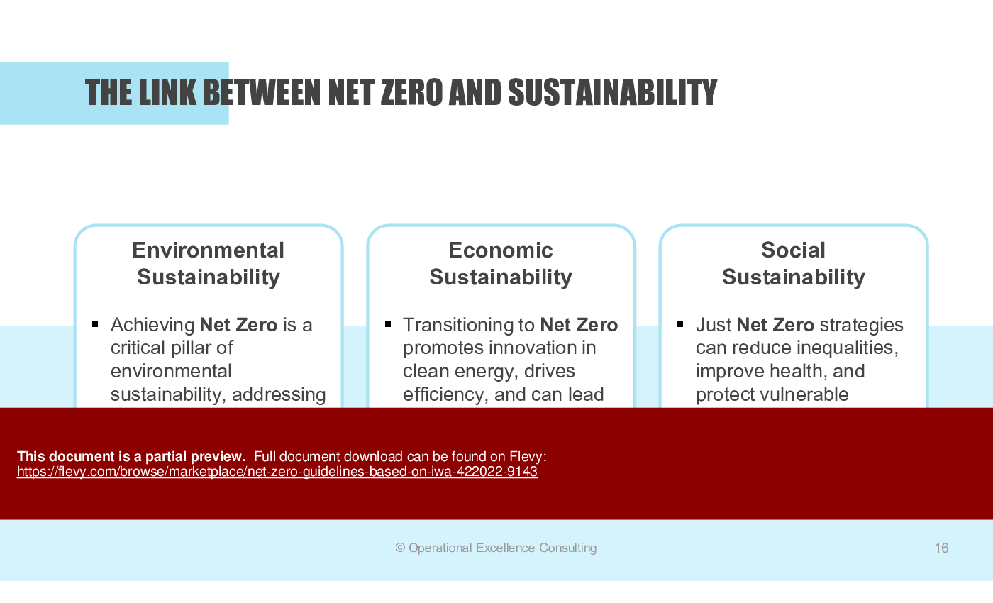 Net Zero Guidelines (Based on IWA 42:2022) (54-slide PPT PowerPoint presentation (PPTX)) Preview Image