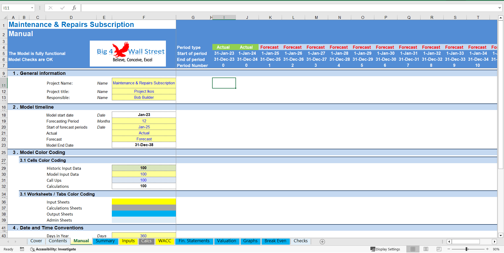 Home Maintenance & Repair Subscription - DCF Financial Model (Excel template (XLSX)) Preview Image