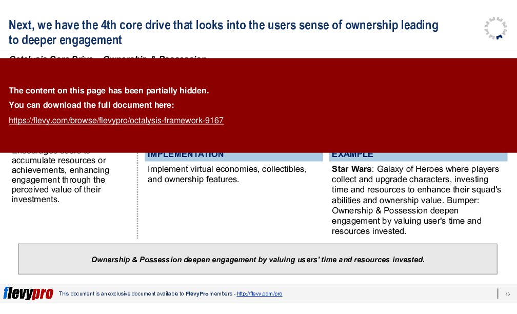 Octalysis Framework (37-slide PPT PowerPoint presentation (PPTX)) Preview Image