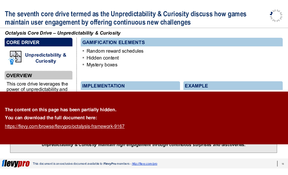 Octalysis Framework (37-slide PPT PowerPoint presentation (PPTX)) Preview Image