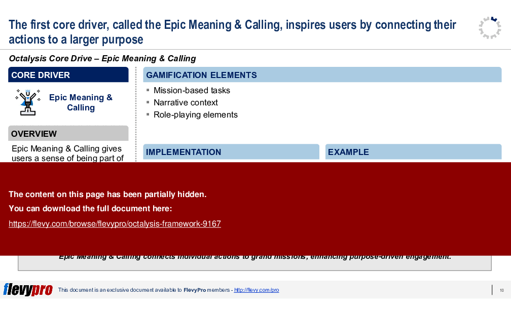 Octalysis Framework (37-slide PPT PowerPoint presentation (PPTX)) Preview Image