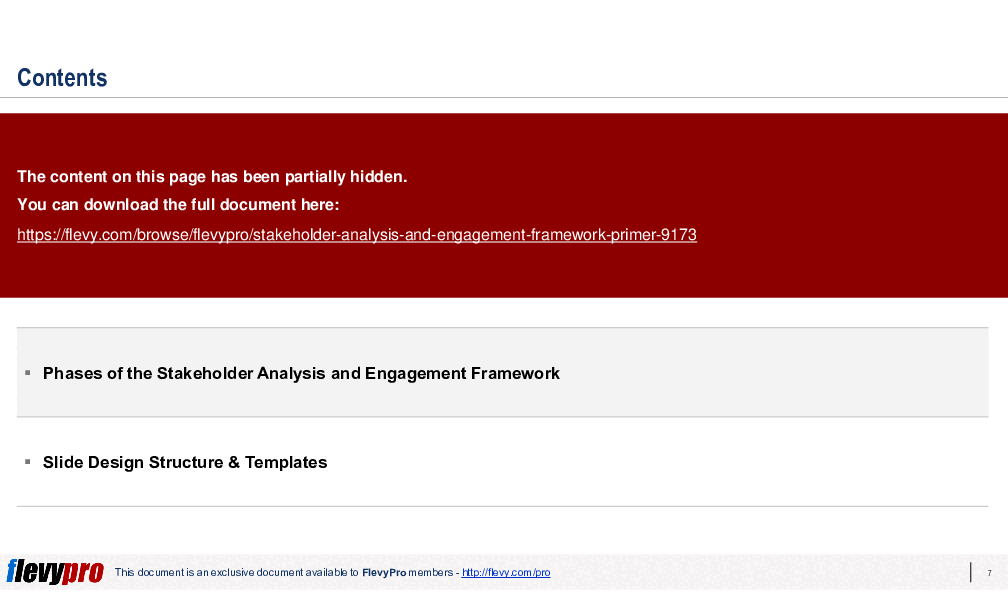 Stakeholder Analysis and Engagement Framework Primer (26-slide PPT PowerPoint presentation (PPTX)) Preview Image