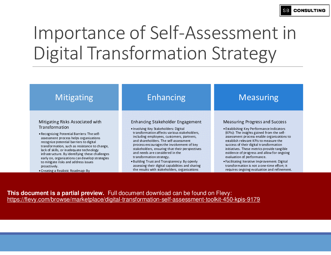 Digital Transformation Self-Assessment Toolkit (450+ KPIs) (1112-slide PPT PowerPoint presentation (PPTX)) Preview Image