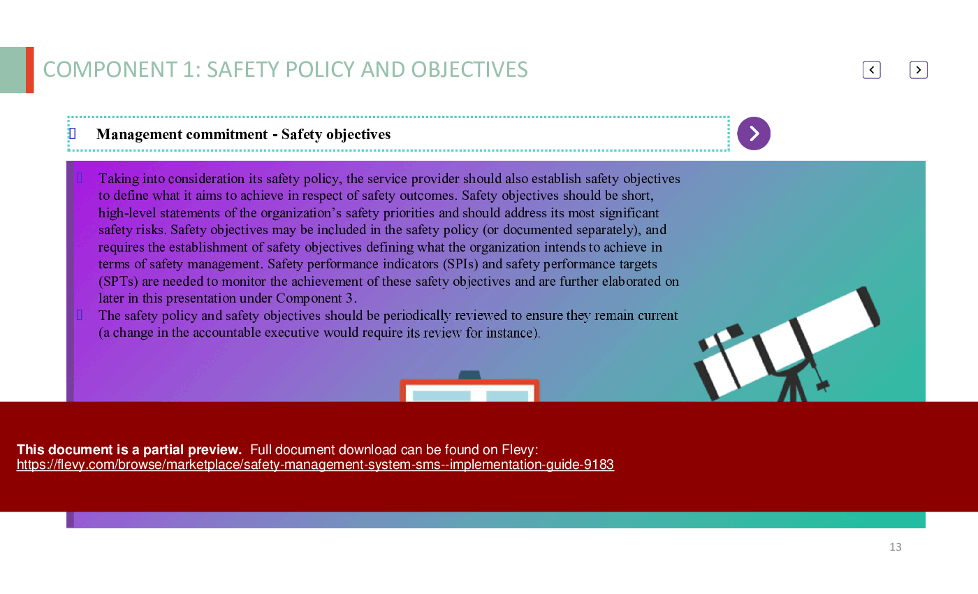 Safety Management System (SMS) - Implementation Guide (82-slide PPT PowerPoint presentation (PPTX)) Preview Image