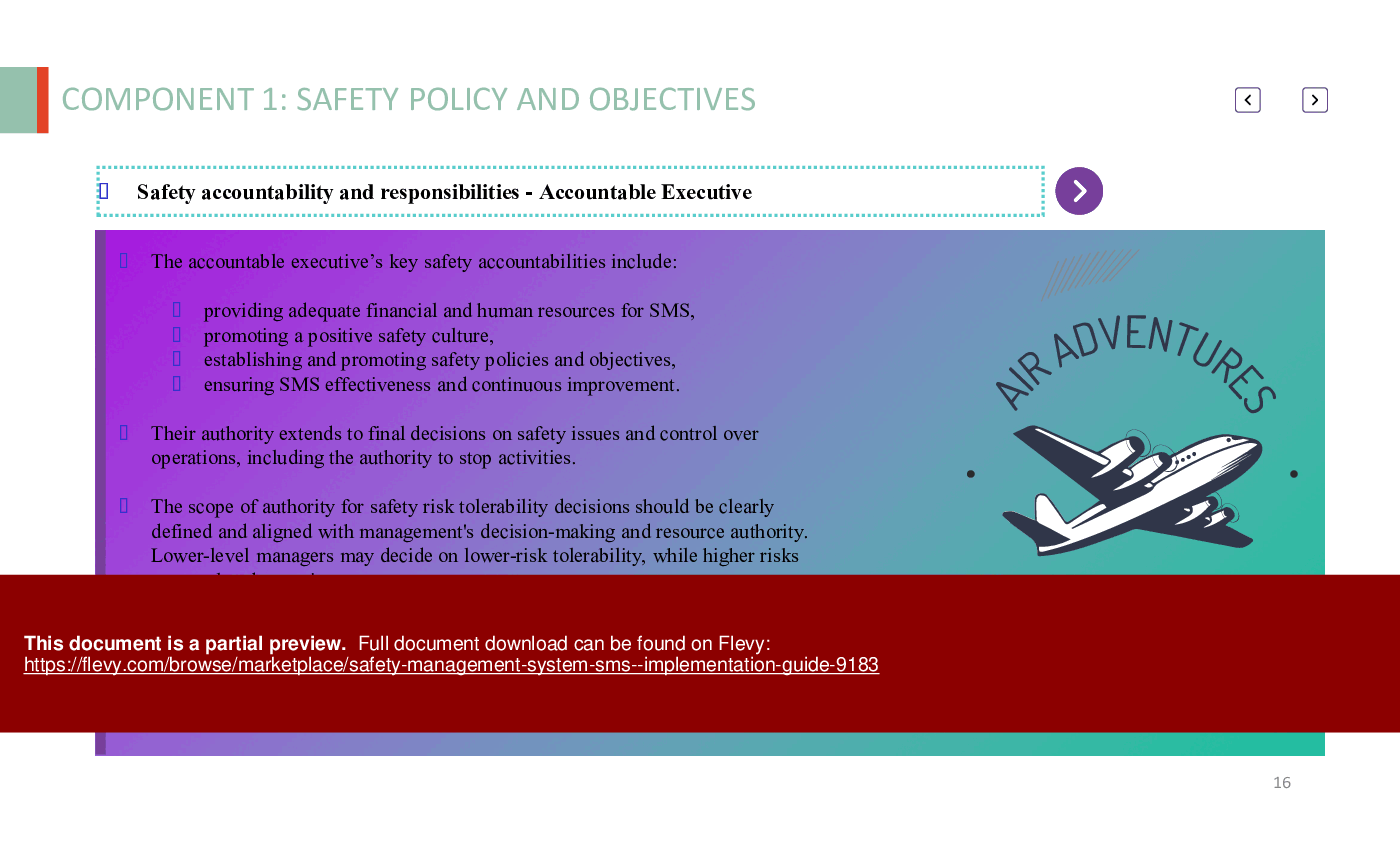 Safety Management System (SMS) - Implementation Guide (82-slide PPT PowerPoint presentation (PPTX)) Preview Image